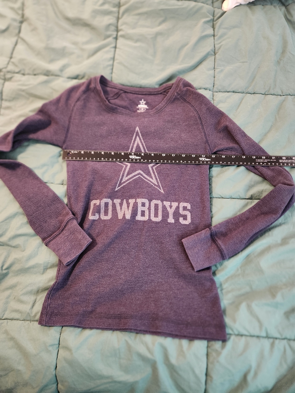 Womens Cowboys Long Sleeve Tee - Blue Bag 546